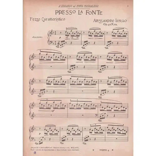 Presso La Fonte  (Edição Antiga)