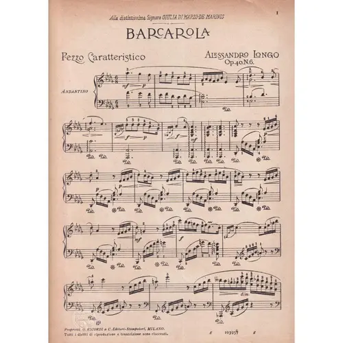 Barcarola  (Edição Antiga)