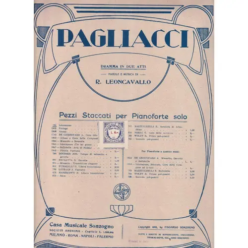 Pagliatti - Dramma In Due Atti