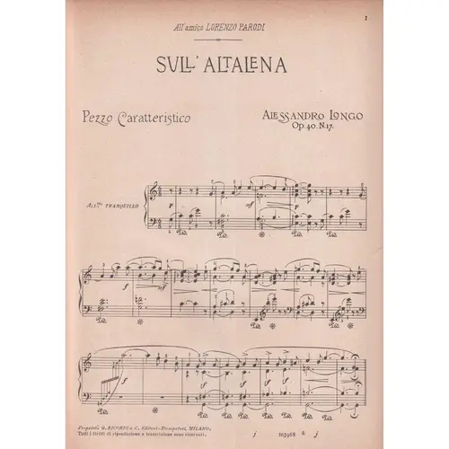 Sull`Altalena  (Edição Antiga)