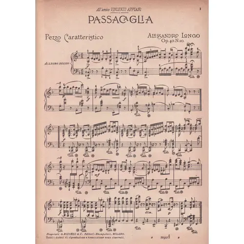 Passacaglia  (Edição Antiga)