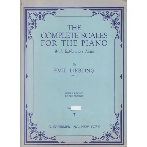 Complete Scales For The Piano - Op.13  (Edição Antiga)