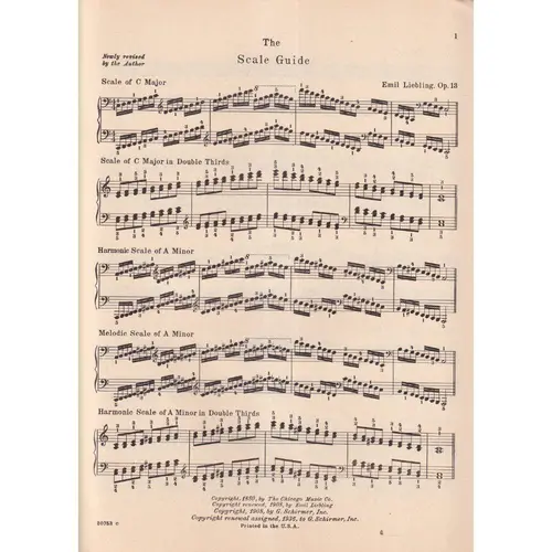 Complete Scales For The Piano - Op.13  (Edição Antiga)
