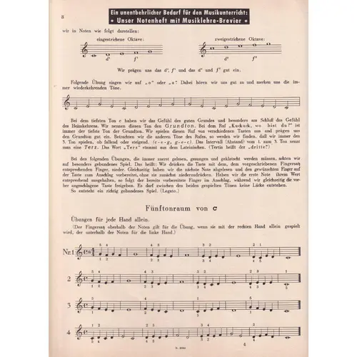 Eine Klavierschule - Vol.1  (Edição Antiga)