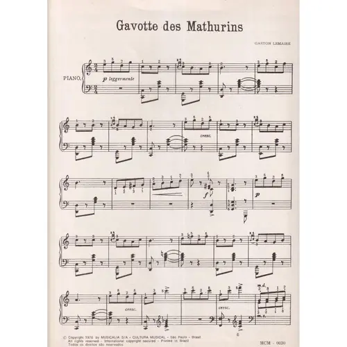 Gavotte Des Mathurins