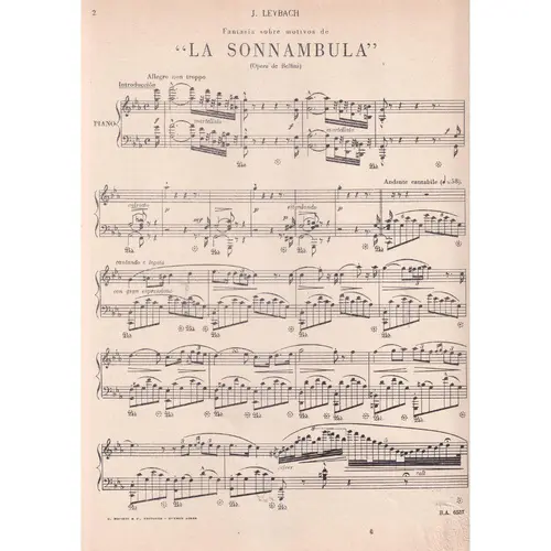 Fantasia Sobre Motivos De Sonnambula  (Edição Antiga)