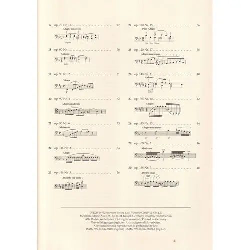 Etudes for Violoncello solo