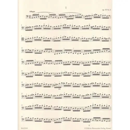 Etudes for Violoncello solo
