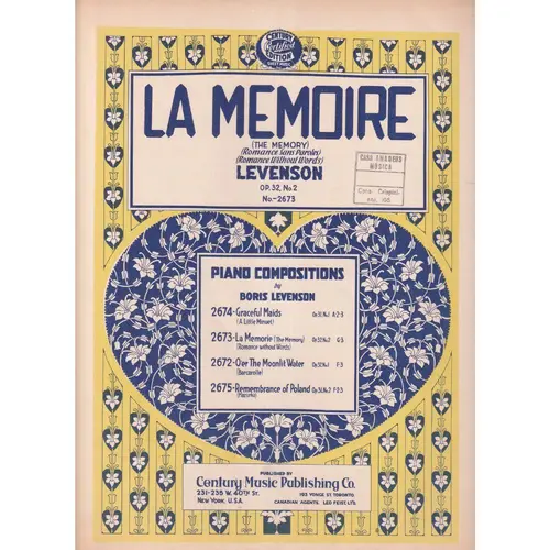 La Memoire  - Op.32 N.2  (Edição Antiga)
