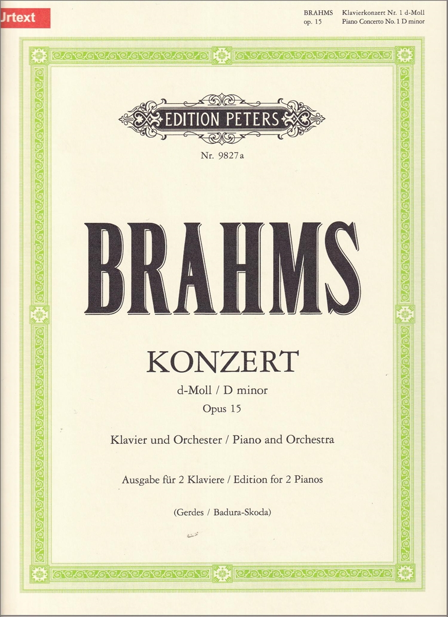 Brahms Concerto para piano n.1 para 2 pianos Peters Piano concerto n.1 D minor Op.15