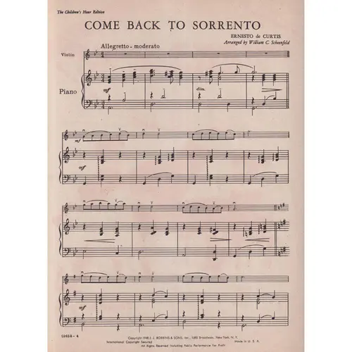 Come Back To Sorrento