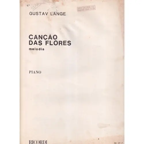 Canção Das Flores - Melodia Op.34
