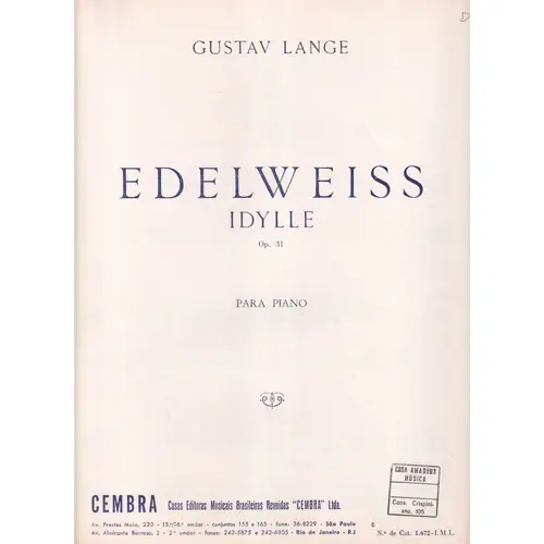 Edelweiss - Idylle - Op.31