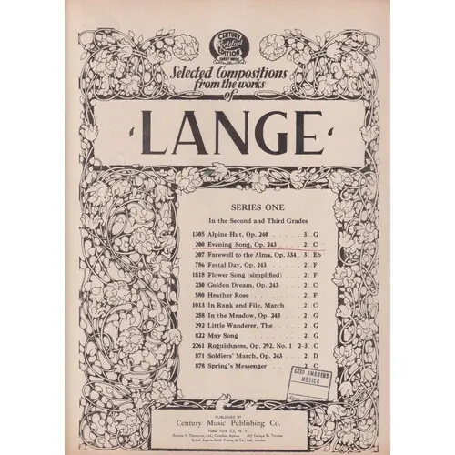 Evening Song - Op.243  (Edição Antiga)