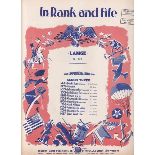 In Rank And File - Op.249 N.1  (Edição Antiga)