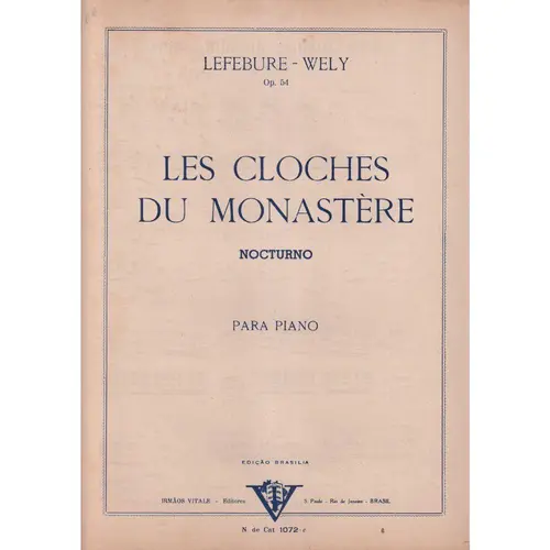 Les Cloches Du Monastere - Op.54  (Edição Antiga)