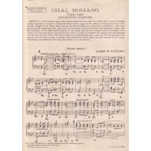 Chal Romano (Gipsy Lad)