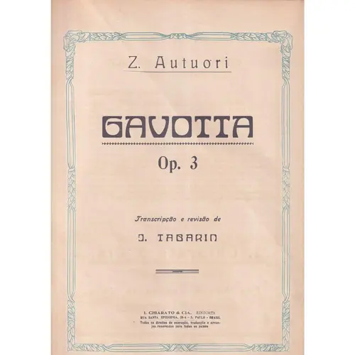 Gavotta Op. 3