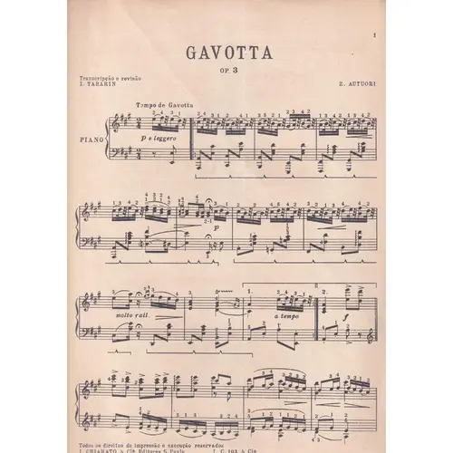 Gavotta Op. 3