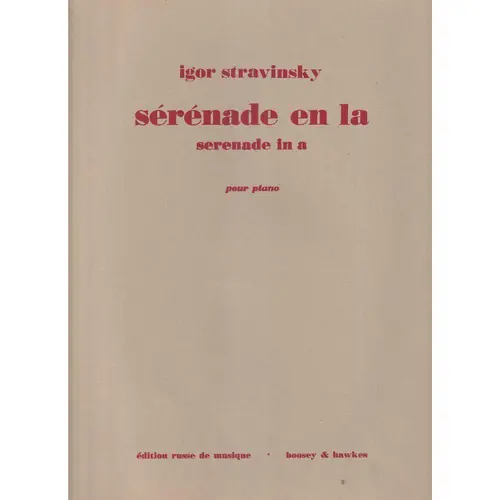 Serenade en la pour piano