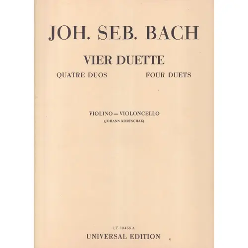 Vier duette para violino e violoncelo