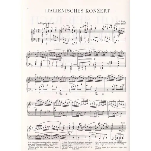 Italienisches Konzert para piano