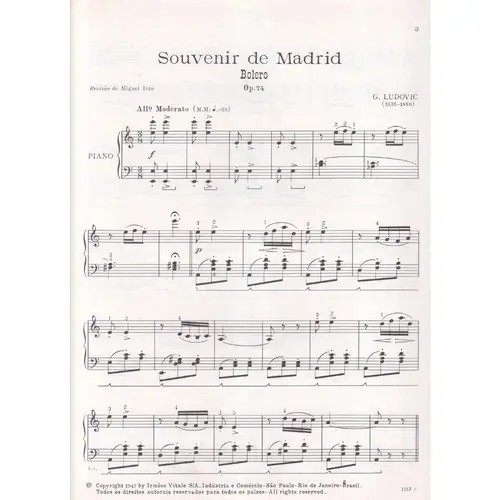 Souvenir De Madrid - Bolero - Op.74