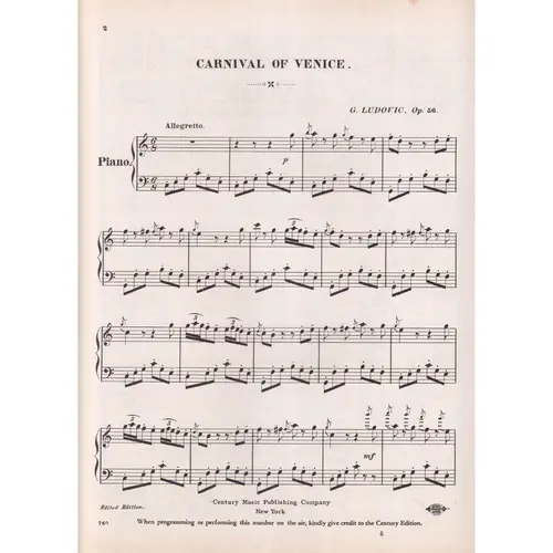 Carnival Of Venice  (Edição Antiga)