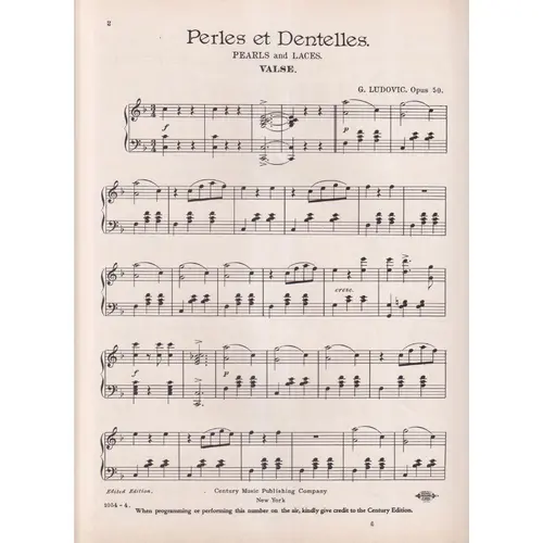 Pearls And Laces - Op.50  (Edição Antiga)