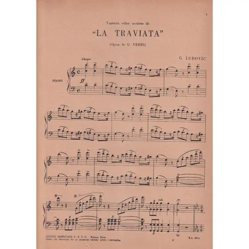 Fantasia Sobre Motivos De Traviata  (Edição Antiga)