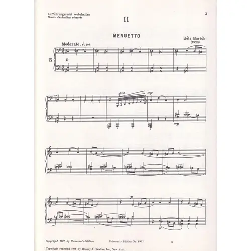Neun Kleine Klavierstucke vol.II para piano
