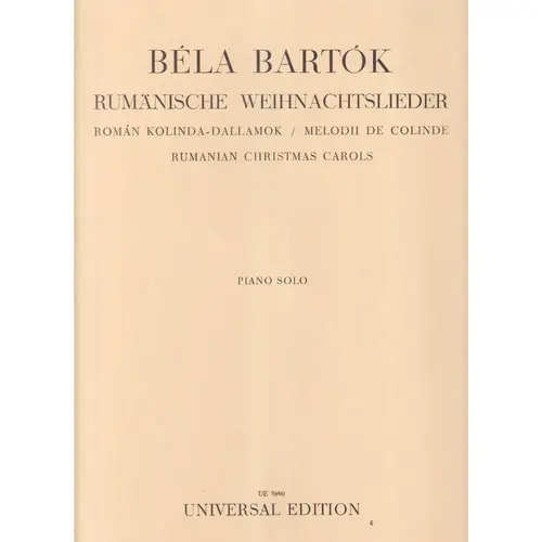 Rumanische Weihnachtslieder para piano