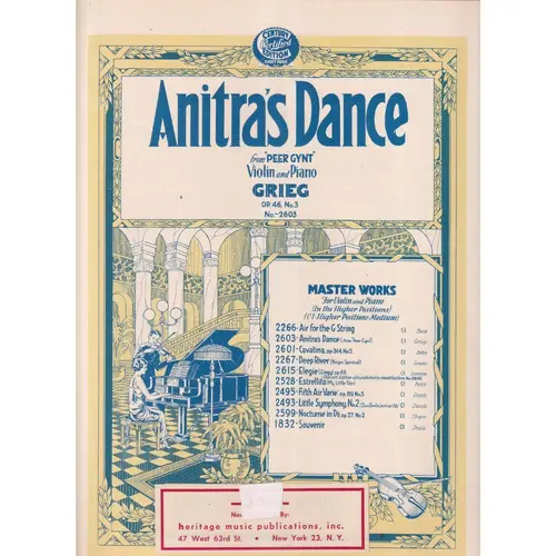Anitra's Dance from Per Gynt for violin; OP.46 N.3