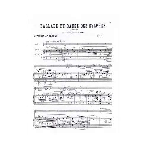 Ballade Et Danse Des Sylphes For Flute An Piano Op.5
