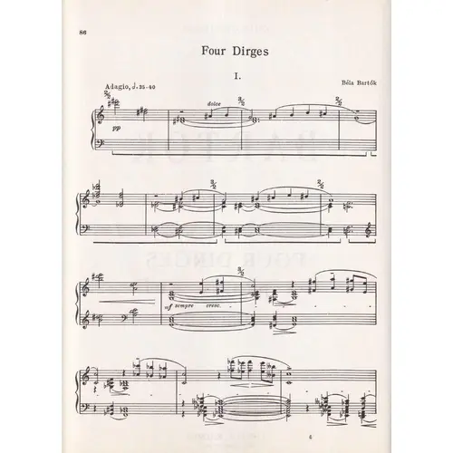 Four Dirges for piano