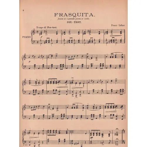 Frasquita - Fox-Trot  (Edição Antiga)