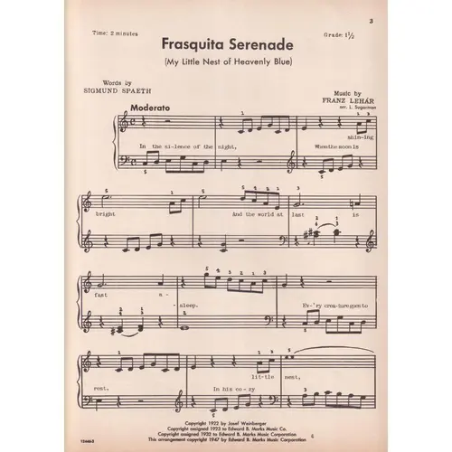 Frasquita Serenade  (Edição Antiga)