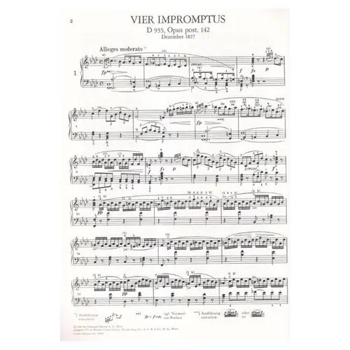 Impromptus D 935  (Op. Post. 142)