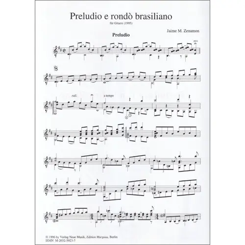 Preludio e rondò brasiliano für Gitarre