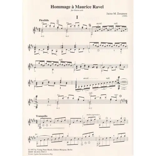Hommage à Maurice Ravel fur Gitarre