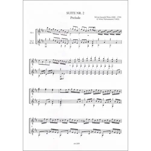 Suite Nr. 2 D-Dur für 2 Gitarren
