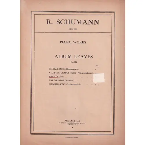 The elf (Elfe)- Album Leaves op.124 n.17