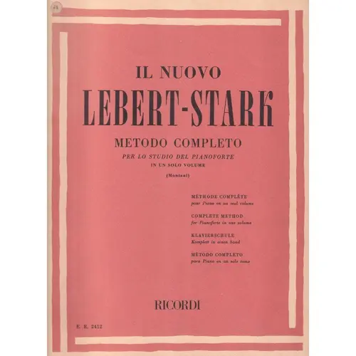 Il nuovo Lebert-Stark - metodo completo per lo studio del pianoforte