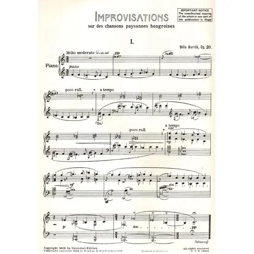 Improvisations op. 20 para piano
