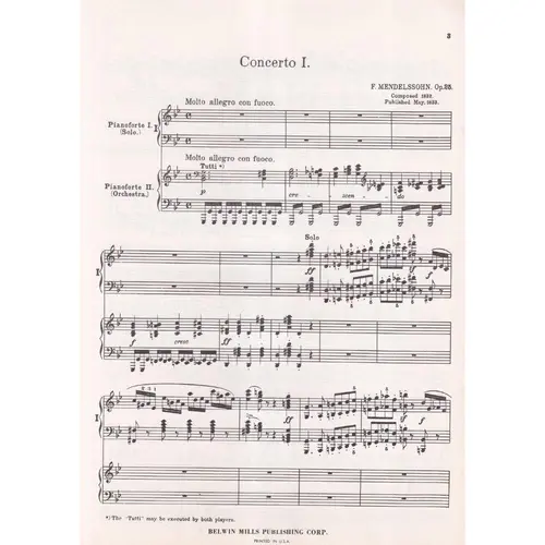 Piano Concerto n.1 in g minor for 2 pianos, 4 hands op.25