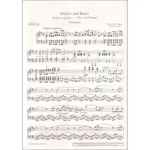 Dichter Und Bauer - Ouverture para piano