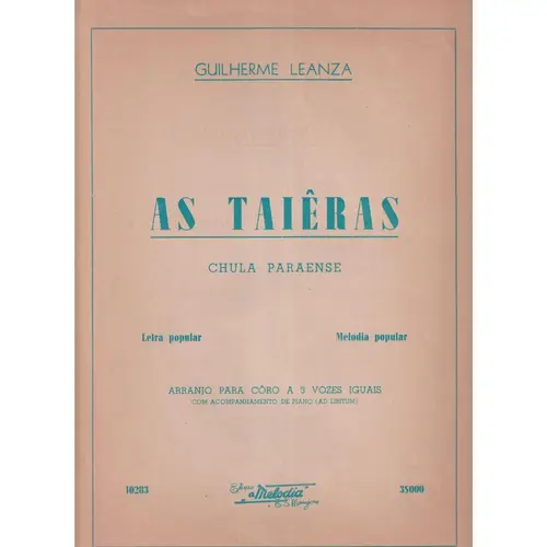 As Taieras - chula paraense para coro a 3 vozes iguais