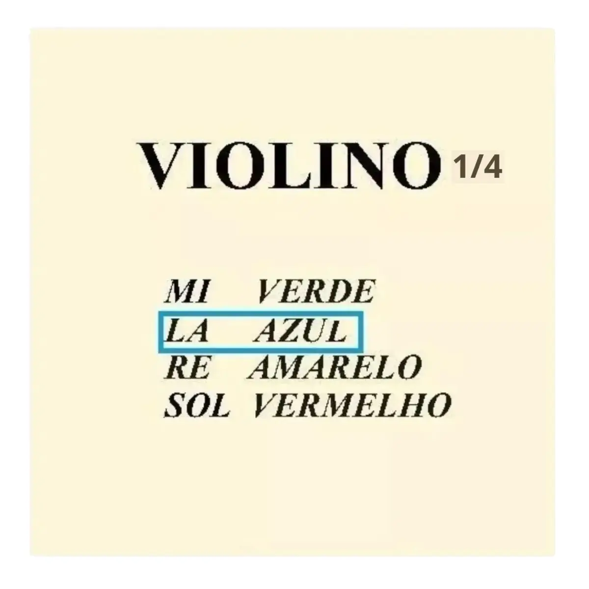 Corda Avulsa Lá Para Violino 1/4 Padrão M.Calixto