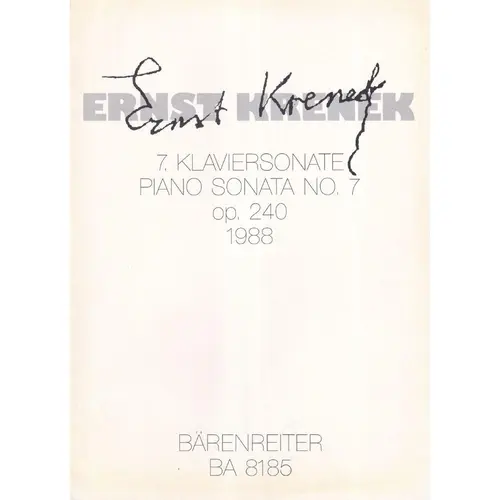 7.Klaviersonate -Op.240 (1988)
