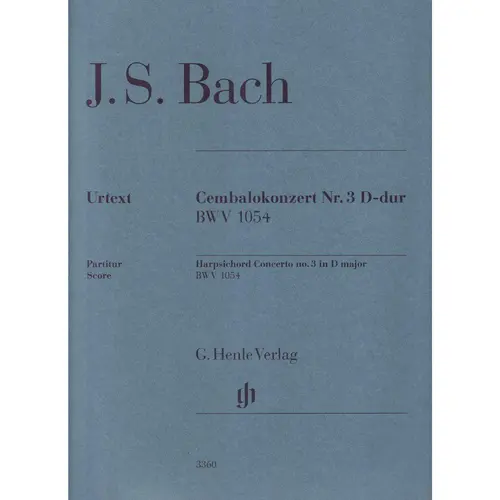 Harpsichord Concerto no. 3 D major BWV 1054 - Score